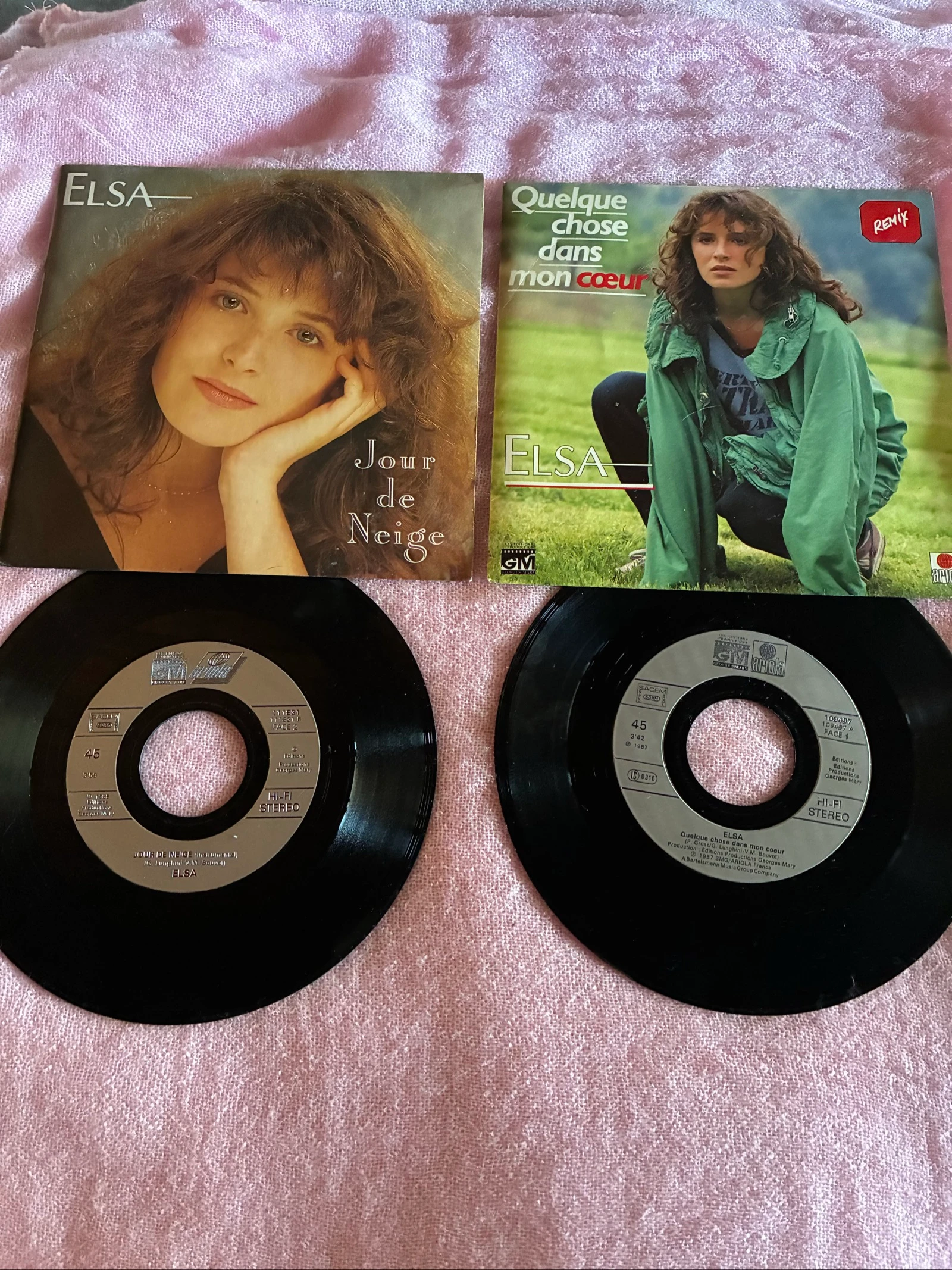 Lot de deux 45 tours Elsa